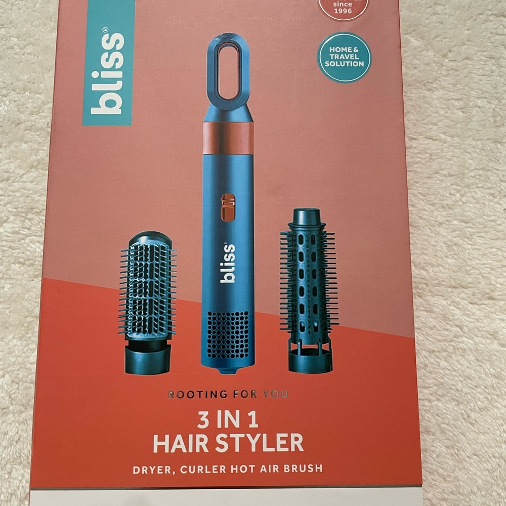 Bliss 3-in-1 Hair Styler - Blue and Orange
